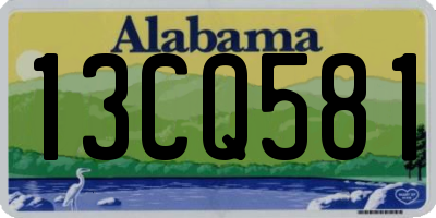 AL license plate 13CQ581