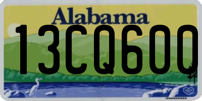 AL license plate 13CQ600