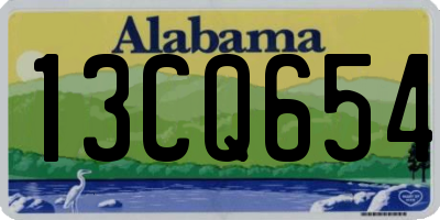 AL license plate 13CQ654