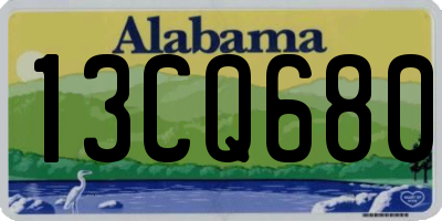 AL license plate 13CQ680
