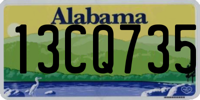 AL license plate 13CQ735