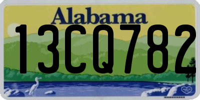 AL license plate 13CQ782
