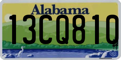 AL license plate 13CQ810