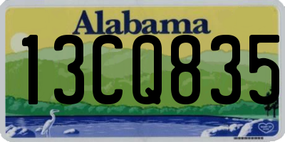 AL license plate 13CQ835