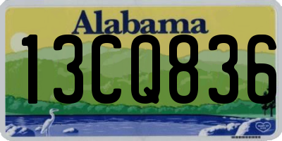 AL license plate 13CQ836