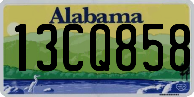 AL license plate 13CQ858
