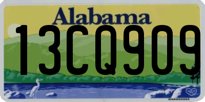 AL license plate 13CQ909