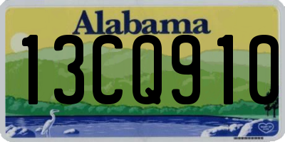 AL license plate 13CQ910