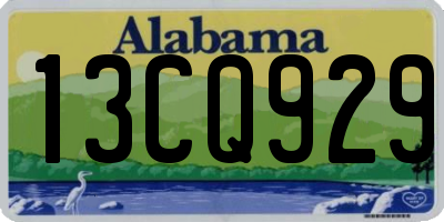 AL license plate 13CQ929