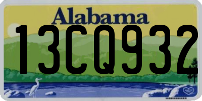 AL license plate 13CQ932