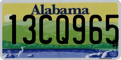 AL license plate 13CQ965