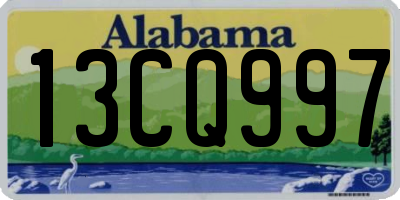 AL license plate 13CQ997