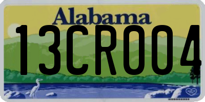 AL license plate 13CR004