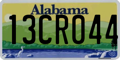 AL license plate 13CR044