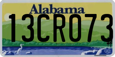 AL license plate 13CR073