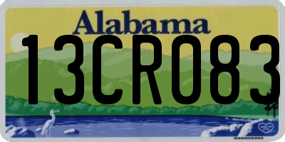 AL license plate 13CR083