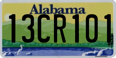 AL license plate 13CR101
