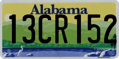 AL license plate 13CR152