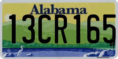 AL license plate 13CR165
