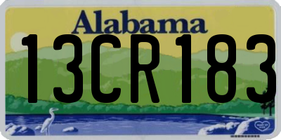 AL license plate 13CR183