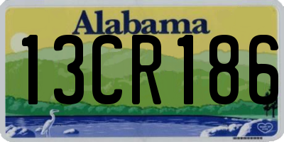 AL license plate 13CR186