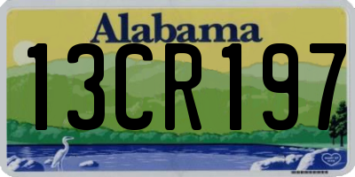 AL license plate 13CR197