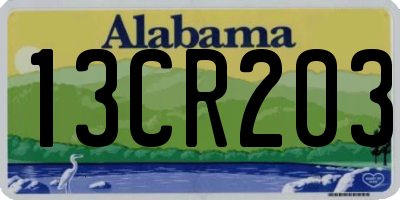 AL license plate 13CR203