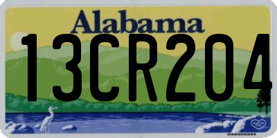 AL license plate 13CR204