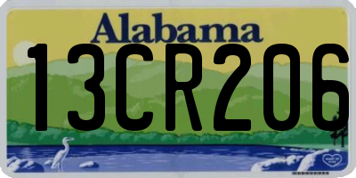 AL license plate 13CR206