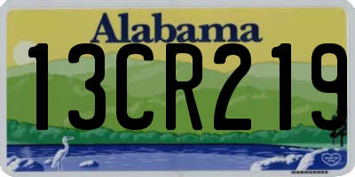 AL license plate 13CR219