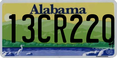 AL license plate 13CR220