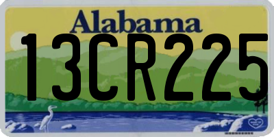 AL license plate 13CR225