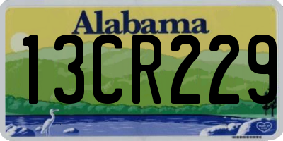 AL license plate 13CR229