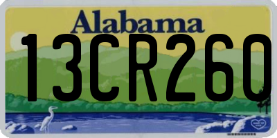 AL license plate 13CR260