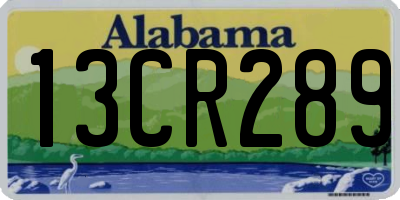 AL license plate 13CR289