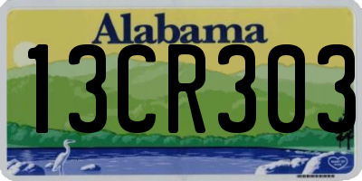 AL license plate 13CR303