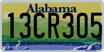 AL license plate 13CR305