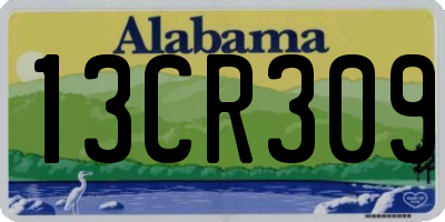AL license plate 13CR309