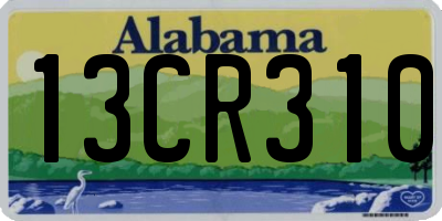 AL license plate 13CR310