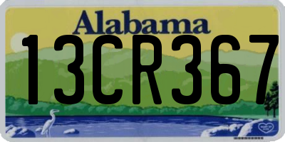 AL license plate 13CR367
