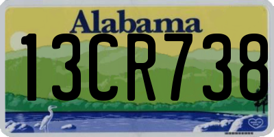 AL license plate 13CR738