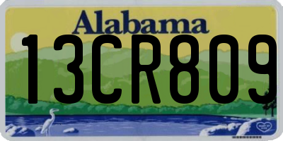 AL license plate 13CR809