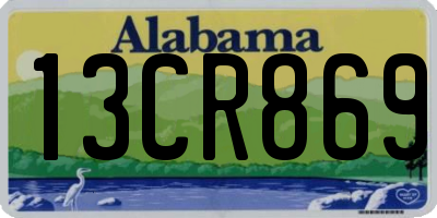 AL license plate 13CR869