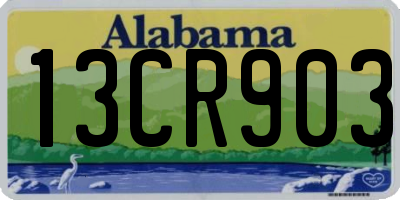 AL license plate 13CR903