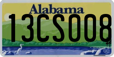 AL license plate 13CS008