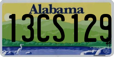 AL license plate 13CS129