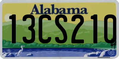 AL license plate 13CS210