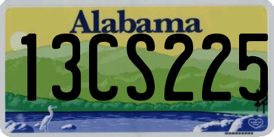 AL license plate 13CS225
