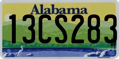 AL license plate 13CS283