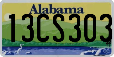 AL license plate 13CS303